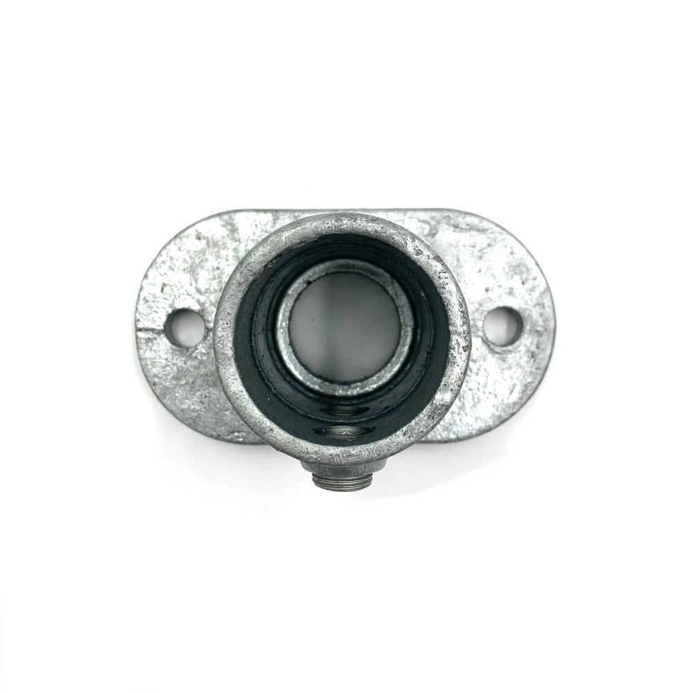 Patio screw through fixing for scaffold tubes