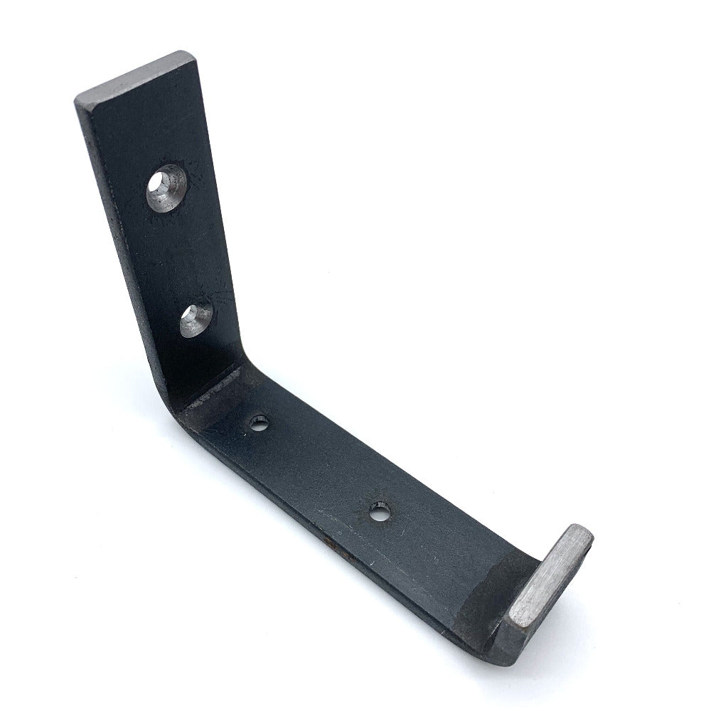 Half Size rustic raw steel bracket for reclaimed scaffold boards