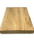 New scaffold board sanded and oiled as a cladding sample