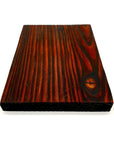 Flamed and charred new scaffold board cladding sample