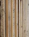 Amazing grain on scaffold board cladding, cut to think stick size