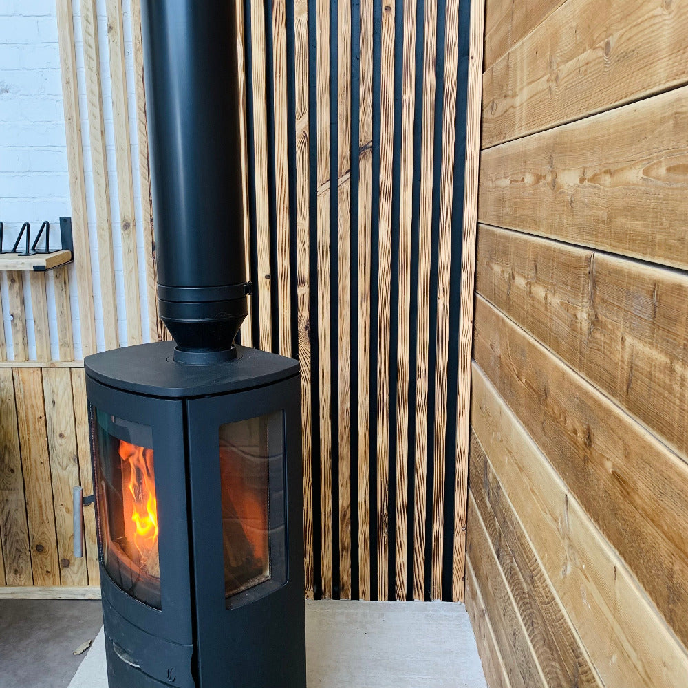 Scaffold board cladding made from reclaimed timber