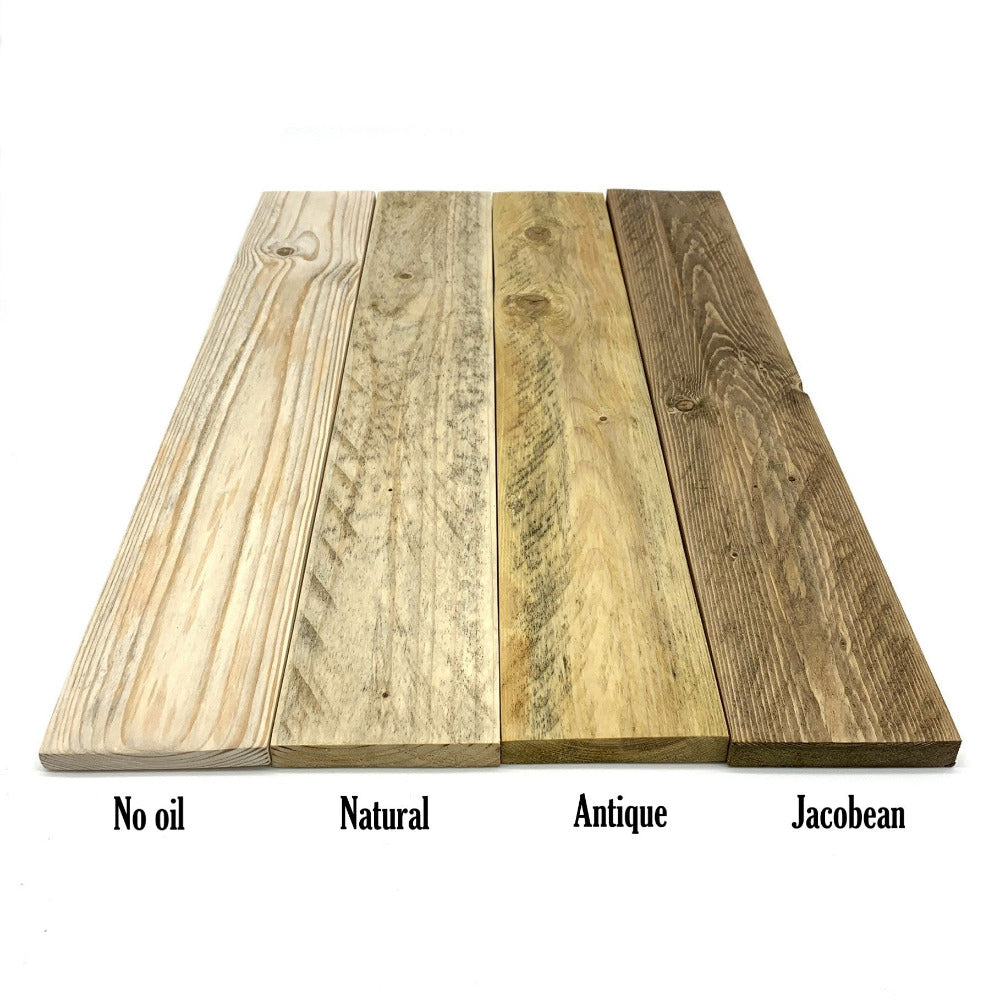 Oil options for pallet wood from The Scaff Shop new and kiln dried