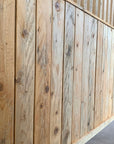 Pallet wood wall with timber frame, for internal cladding