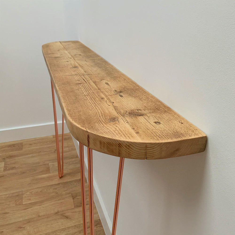 Side board from reclaimed timber scaffold boards