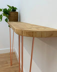 The Scaff Shop used timber building boards made in to a console table