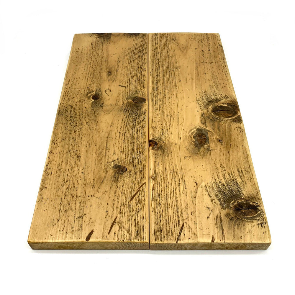 Boards jointed together with biscuits for a wider width