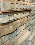Reclaimed scaffold boards with end bands