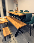 Table made from hand sanded kiln dried boards