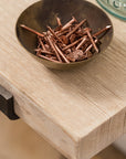 New Kiln Dried Scaffold board made in to a shelf with copper pins