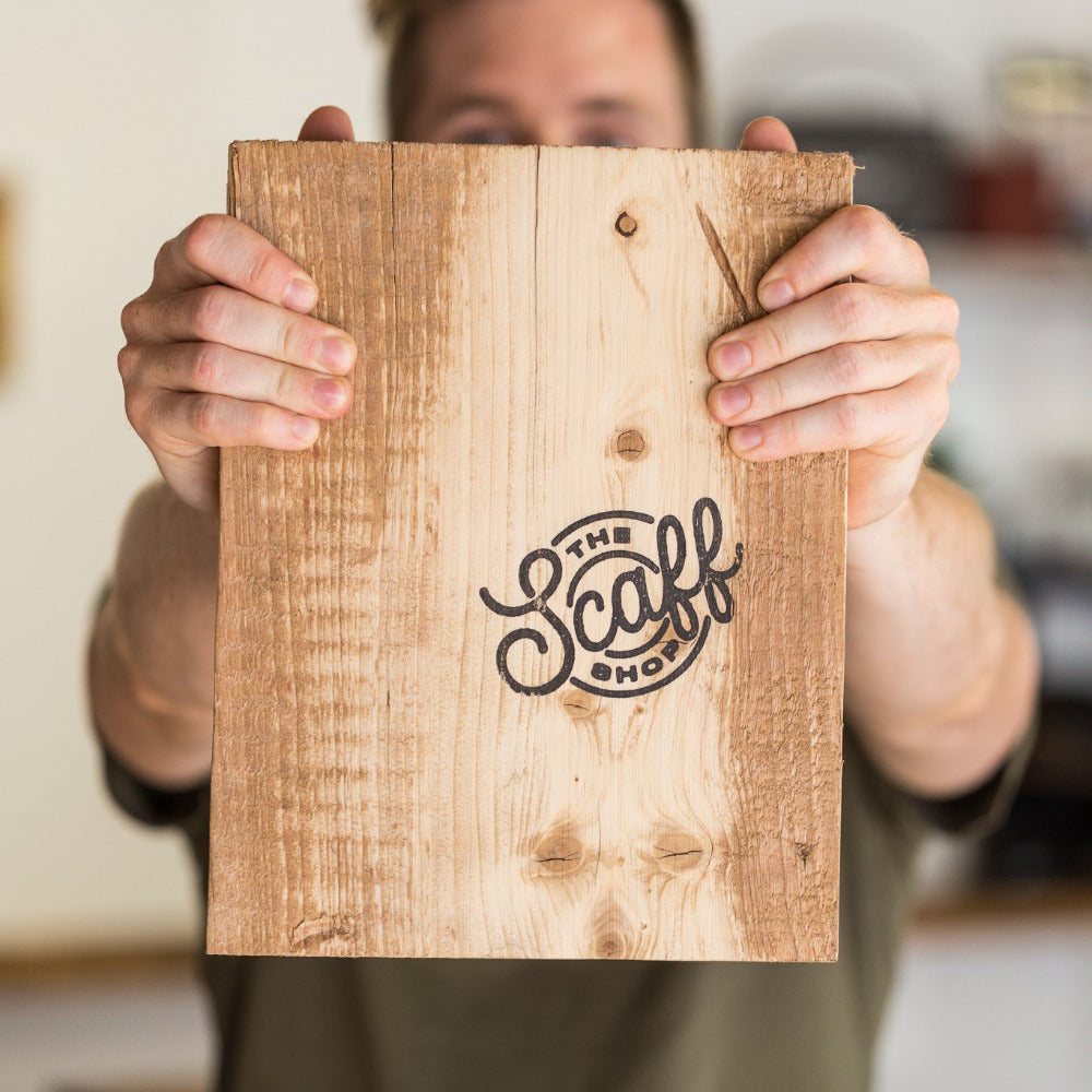 Sanded board sample at The Scaff Shop