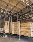 Scaffold boards stacked by size at The Scaff Shop