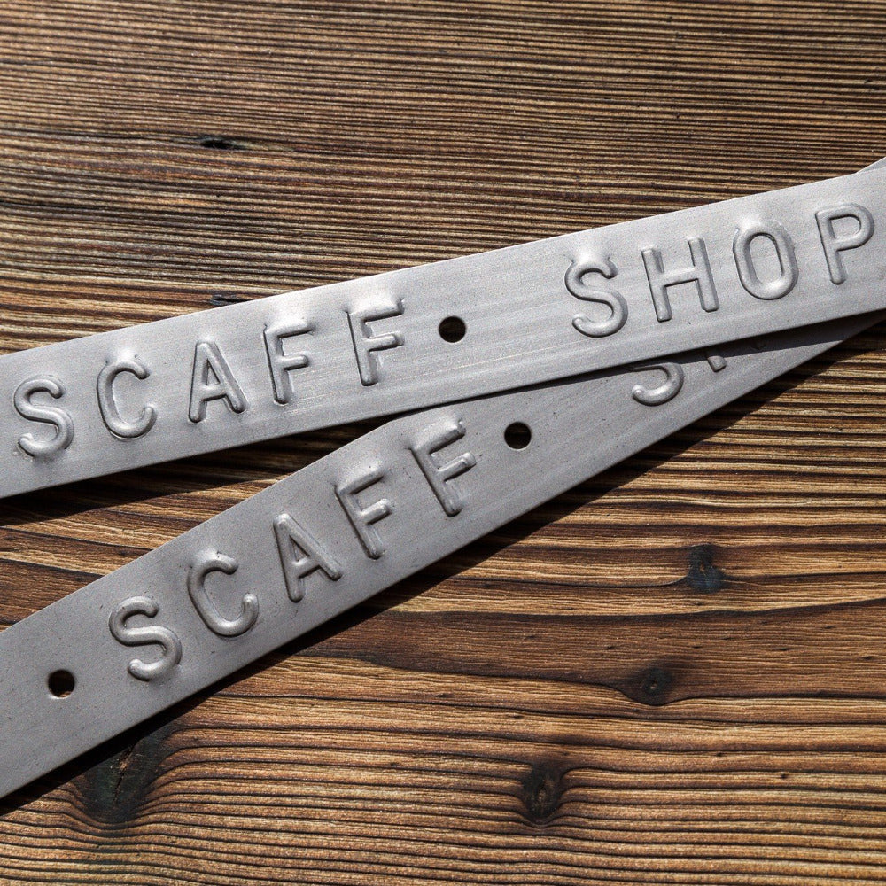 Scaffold Board Band End embossed with Scaff Shop