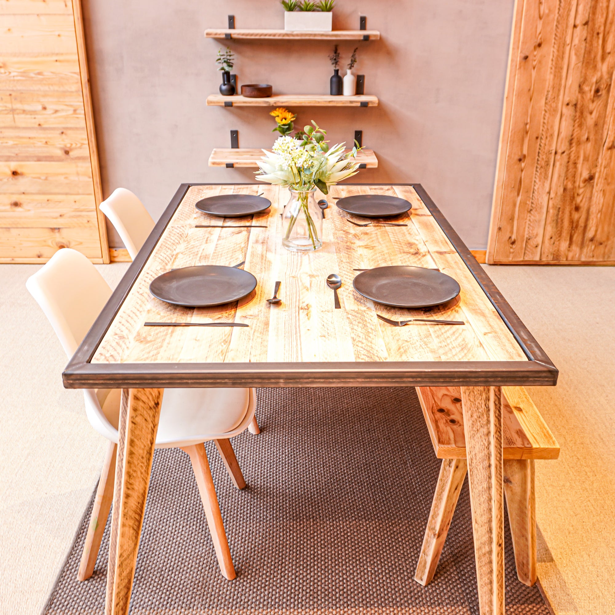 Reclaimed Scaffold Board Dining Table Top - All sizes