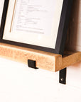 Reclaimed Rustic Radiator Picture Shelf Kit (165mm width) - Propped Bracket