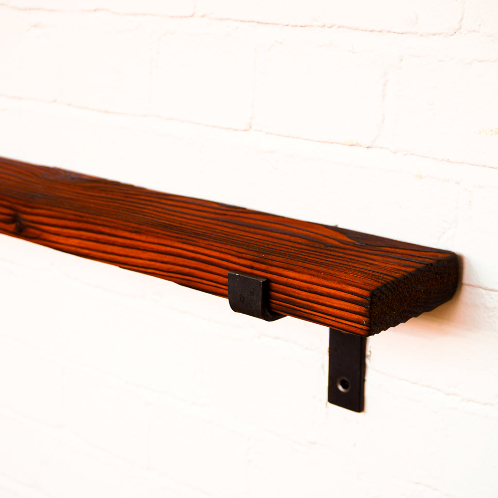 Reclaimed Rustic Narrow Picture Shelf Kit (110mm width) - Propped Bracket