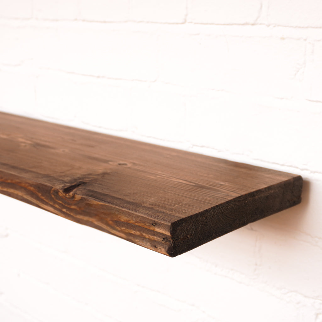 Sanded reclaimed scaffold board with jacobean oak danish oil