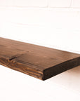 Sanded reclaimed scaffold board with jacobean oak danish oil