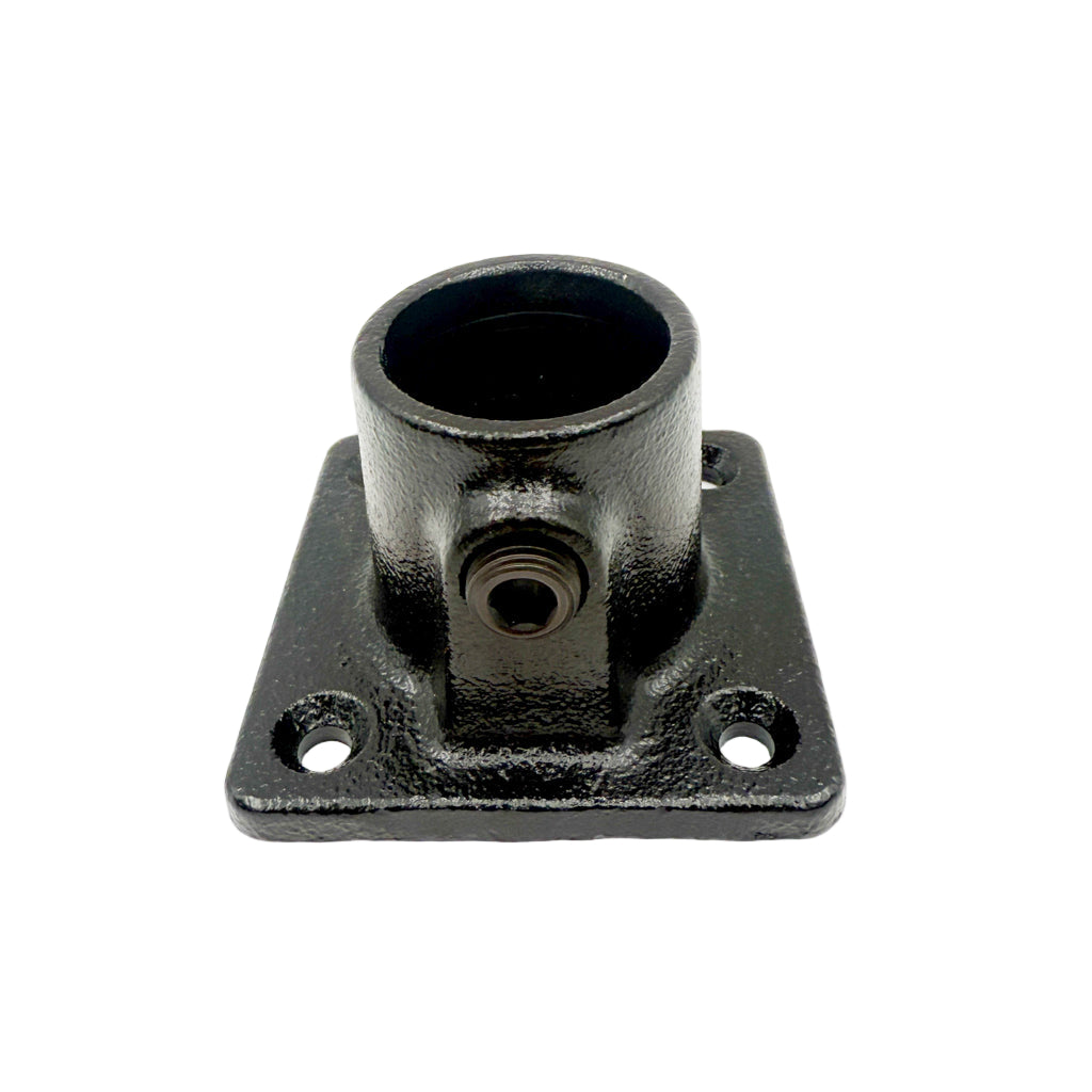 Black metal bracket on a white background