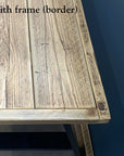 Scaffold board bench with timber frame