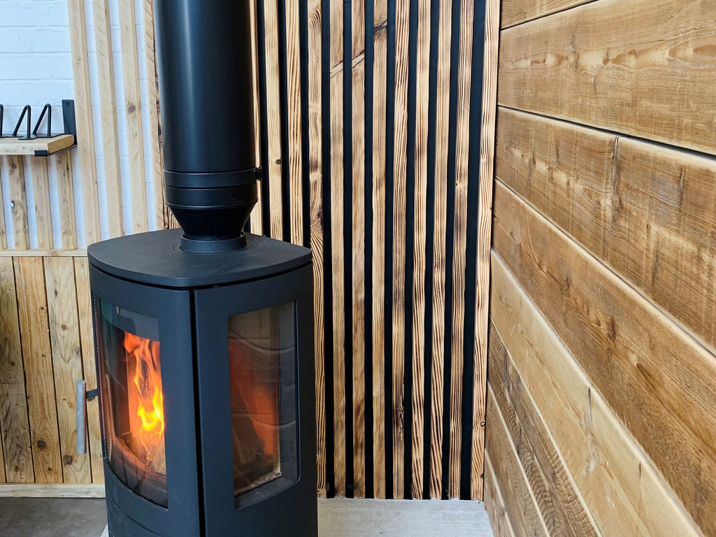 Reclaimed scaffold board cladding and battens
