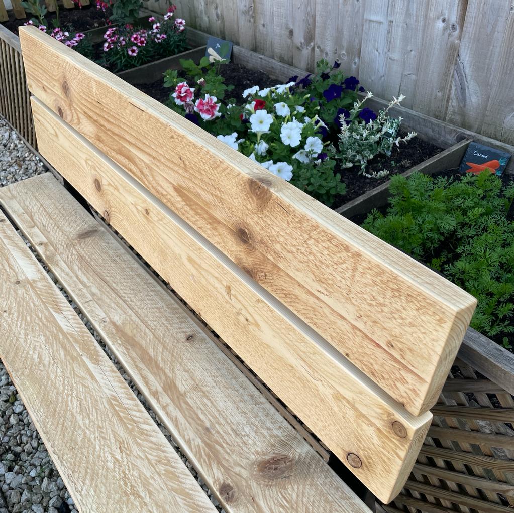 Aged boards for wooden seat outdoors
