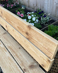 Aged boards for wooden seat outdoors