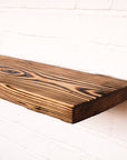 Charred scaffold board with natural oil, reclaimed 