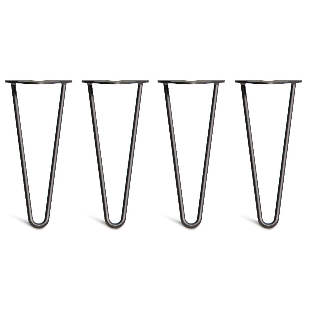 30cm 12 inch hairpin legs in black steel