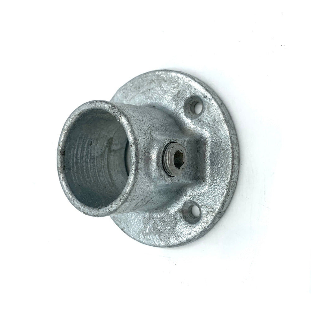 Horizontal tube fixing point for metal poles to fix to wall