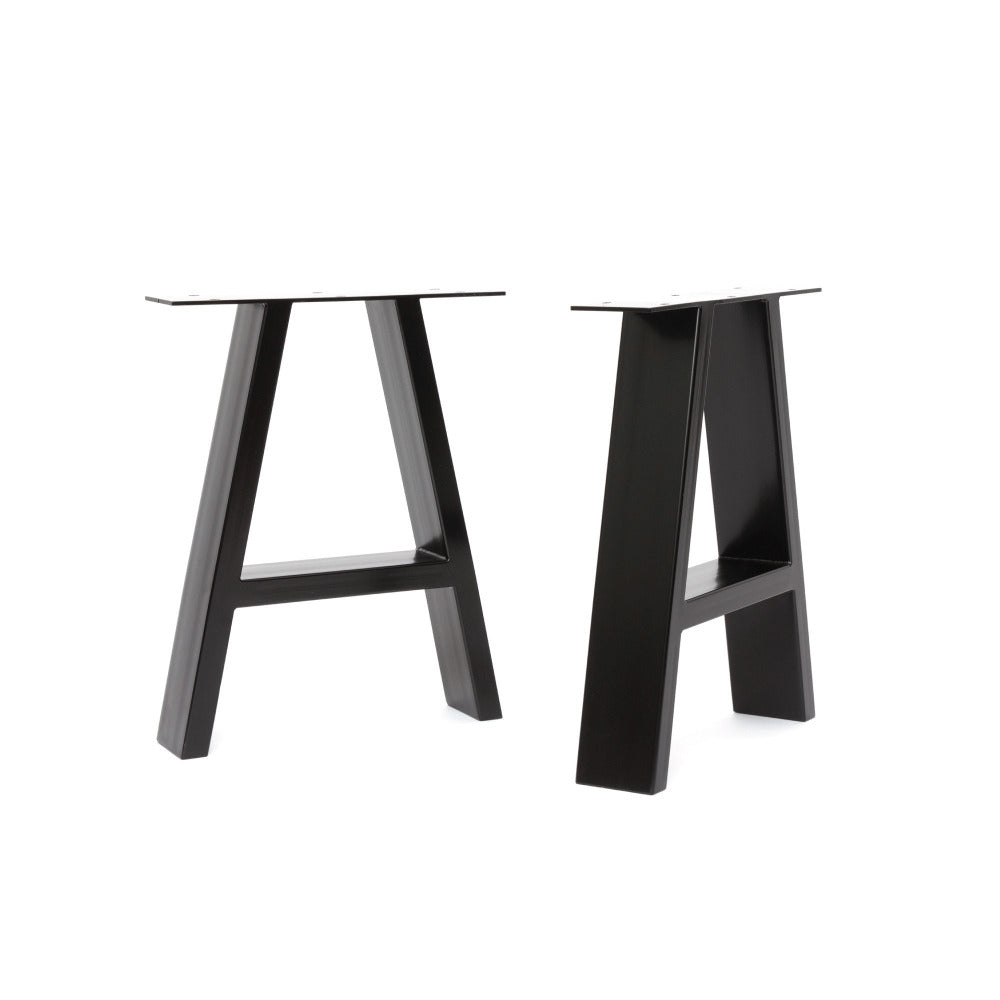 A frame bench legs in black steel