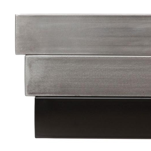 Box section for table legs in classic and contemporary finishes