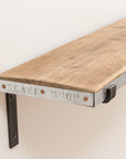 Scaffold Board Shelf with Metal End Bands