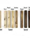 Pallet wood cut, sanded and oiled for a variety of different samples