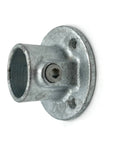 Secure fixing flange for metal rail