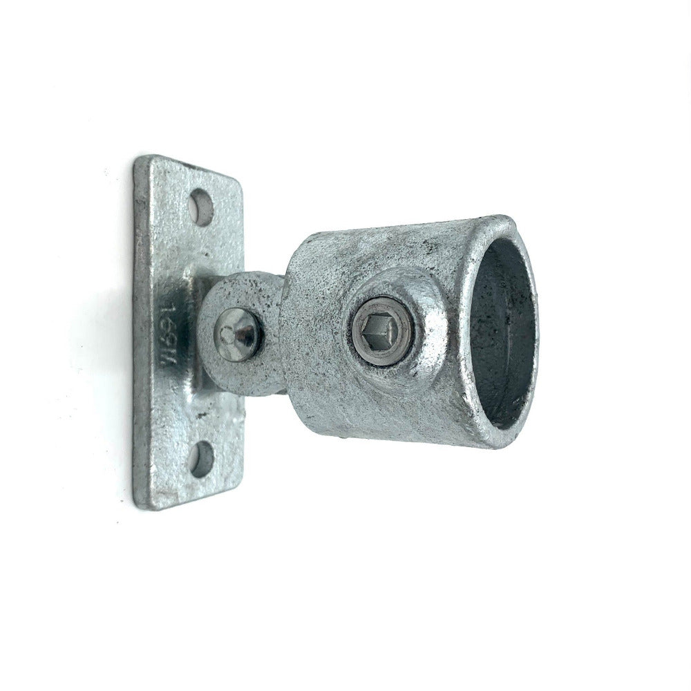 Metal socket to take metal pole and fix to flat surface