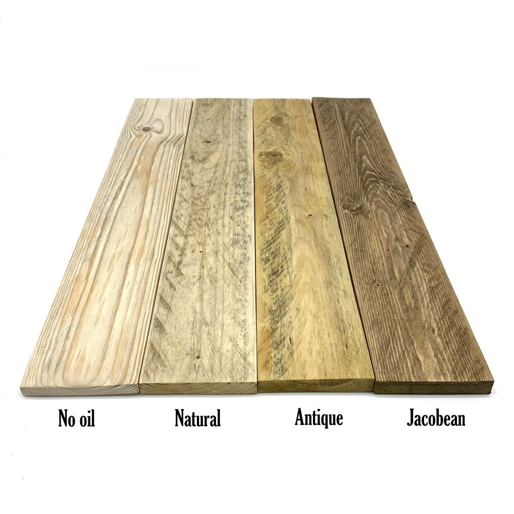 Oil and finish options for pallet wood to enhance the colour and greain