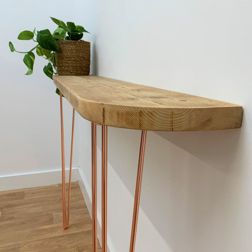 The Scaff Shop used timber building boards made in to a console table