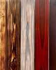 Pallet wood in all sorts of finishes and stains, ideal for cladding