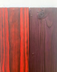 Coloured and dyed finished on pallet wood, for internal or external cladding