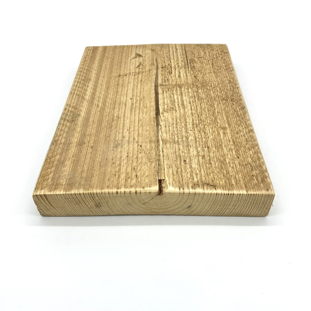 Sample of scaffiold board cladding, oiled and sanded