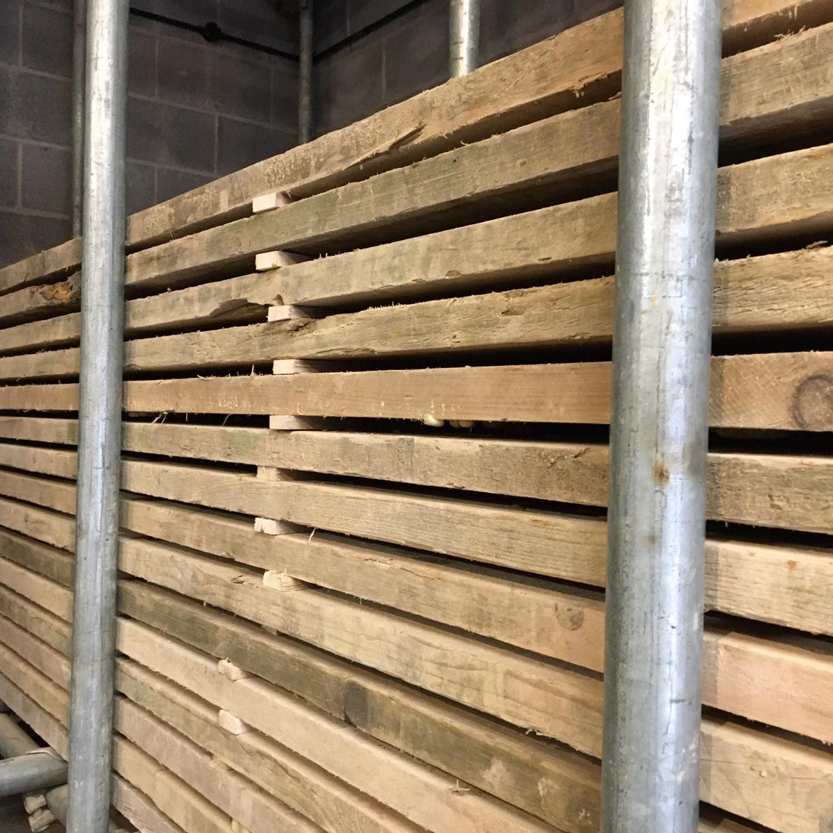 Scaffold Board Stacked For Drying